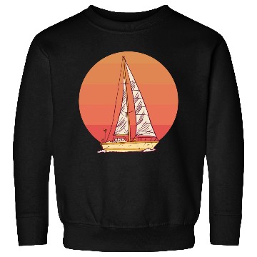 Discover Sunset sailing boat sea waves Sunset sailing boat Sweatshirts