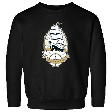 Discover Old school ship waves sea sailing Old school ship Sweatshirts