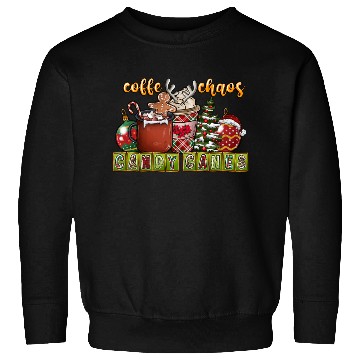 Discover Coffe Chaos Candy Canes Sweatshirts