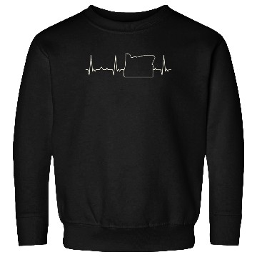 Discover Oregon State USA. Heart. Love. EKG. Pulse. Beat. Sweatshirts
