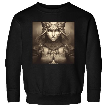 Discover Warrior princess wearing gothic plate dark fantasy Sweatshirts