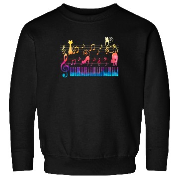 Discover Piano Cat Musician Musical Instrument Pianist Sweatshirts