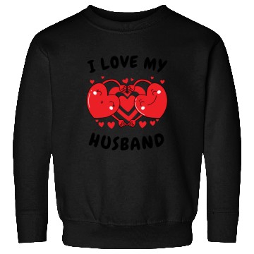 Discover I Love My Husband Red Heart Valentines Matching Sweatshirts
