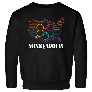 Discover Minneapolis Pride Month Pride Flag LGBT Community Sweatshirts