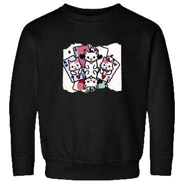 Discover Cats Playing Cards Sweatshirts
