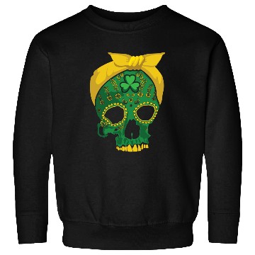 Discover Floral Sugar Bone Shamrock Saint Patrick Day Sweatshirts