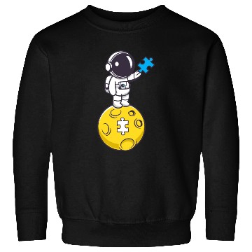 Discover Autistic Astronaut with blue Puzzle Sweatshirts