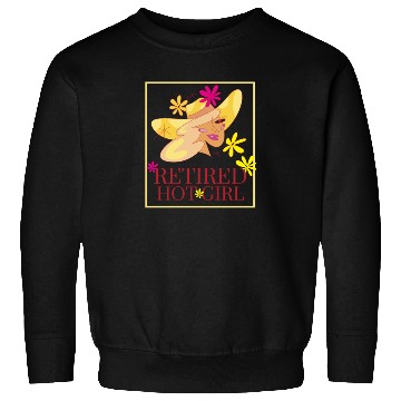 Discover Retired Hot Girl Retro 70s Girl Flower Aesthetic Sweatshirts