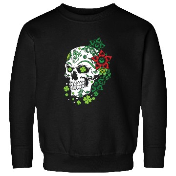 Discover Sugar Bone Floral Shamrock Saint Patrick Day Sweatshirts