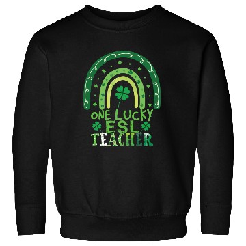 Discover Rainbow Saint Patrick Day Clover Lucky Teacher Sweatshirts