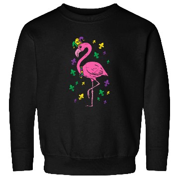 Discover Jester Pink Flamingo Bird Animal Cute Mardi Gras C Sweatshirts