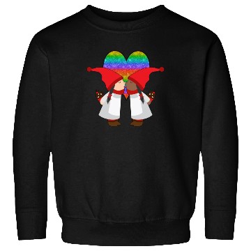 Discover Biracial Lesbian Gnome Valentine Couple Mixed LGBT Sweatshirts