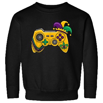 Discover Mardi Gras Video Game Controller Jester Hat Kids B Sweatshirts