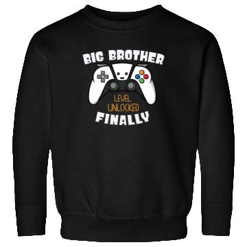 Discover Big Brother Finally Big Bro Gamer Promoted Son Sweatshirts