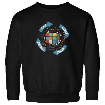 Discover Eat Sleep Solve Repeat Math Speed Cubing Genie Sweatshirts