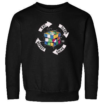 Discover Eat Sleep Solve Repeat Math Speed Cubing Genie Sweatshirts