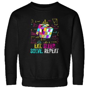 Discover Eat Sleep Solve Repeat Math Speed Cubing Genie Sweatshirts
