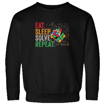 Discover Eat Sleep Solve Repeat Math Speed Cubing Genie Sweatshirts