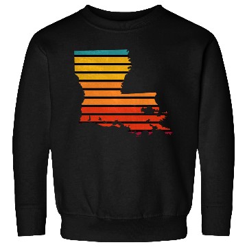 Discover Louisiana sticker retro Sweatshirts