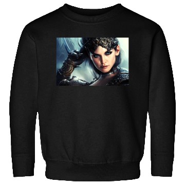 Discover Warrior princess wearing gothic plate fantasy art Sweatshirts