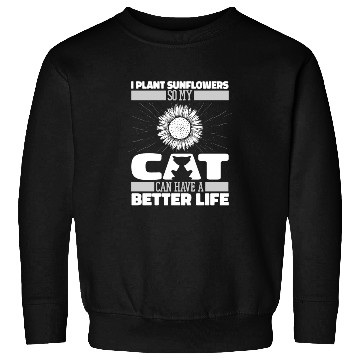 Discover Sunflower Gardening Cat Sweatshirts