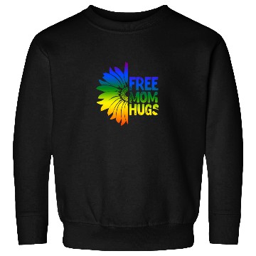 Discover Free Mom Hugs, LGBT Sunflower Sweatshirts
