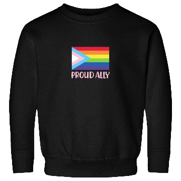 Discover Proud Ally, LGBT Rainbow Flag Sweatshirts