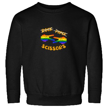 Discover Rock Paper Scissors, LGBT Rainbow Flag Sweatshirts