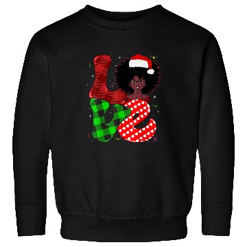 Discover Black African Girl American Melanin Christmas Sant Sweatshirts