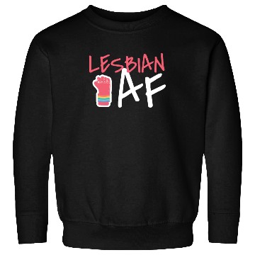 Discover Lesbian AF LGBT Graffiti Fist Pride Colors Sweatshirts
