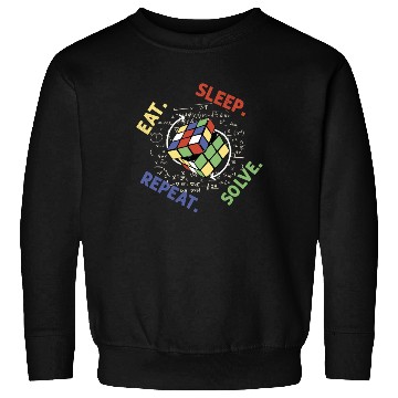 Discover Eat Sleep Solve Repeat Math Speed Cubing Genie Sweatshirts