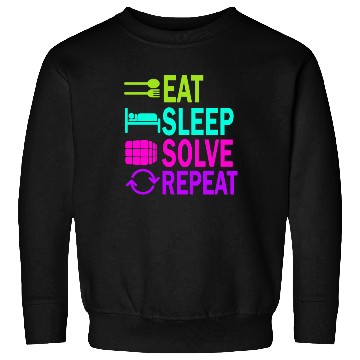 Discover Eat Sleep Solve Repeat Math Speed Cubing Genie Sweatshirts