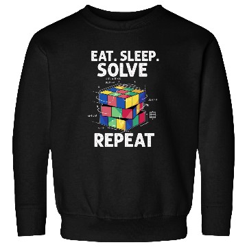 Discover Eat Sleep Solve Repeat Math Speed Cubing Genie Sweatshirts