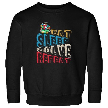 Discover Eat Sleep Solve Repeat Math Speed Cubing Genie Sweatshirts