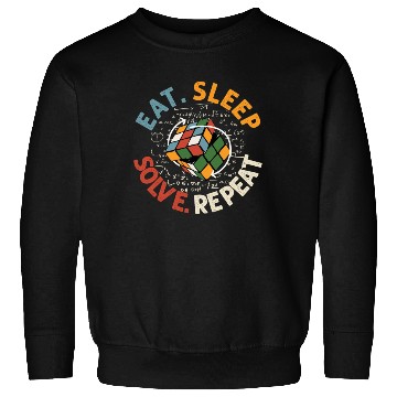 Discover Eat Sleep Solve Repeat Math Speed Cubing Genie Sweatshirts