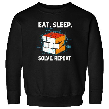 Discover Eat Sleep Solve Repeat Math Speed Cubing Genie Sweatshirts