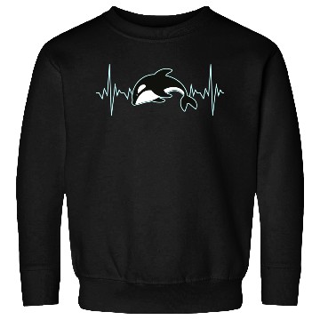 Discover Orca Whale Heartbeat Sweatshirts