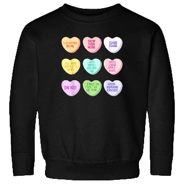 Discover Teacher Valentines Day Conversation Heart School Sweatshirts