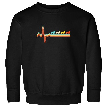 Discover lion retro heartbeat Sweatshirts