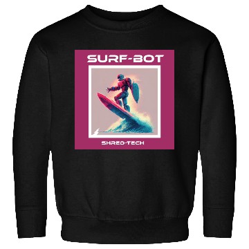 Discover Duotone Robot Surfer Sweatshirts