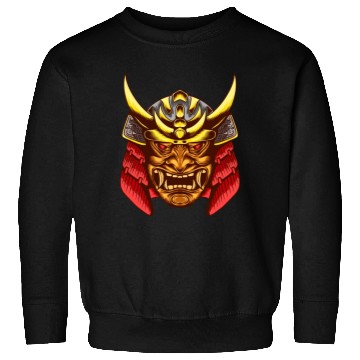 Discover Japanese samurai warrior devil yellow and red mask Sweatshirts