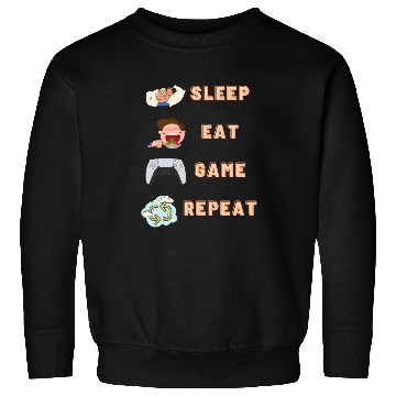 Discover sleep eat game repeat PlayStation Sweatshirts