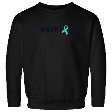 Discover Warrior Motivational Teal Awareness Ribbon Sweatshirts