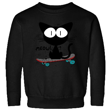 Discover 90s, skateboard cat Sweatshirts