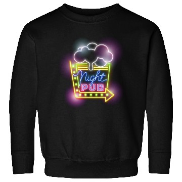 Discover Night Pub Neon Sign Sweatshirts