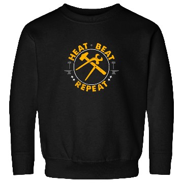 Discover Forging Heat Beat Repeat Iron Worker Blacksmiths Sweatshirts