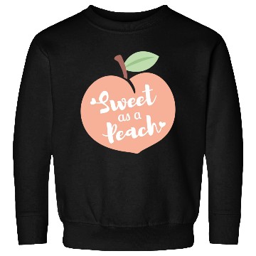 Discover Sweet As A Peach Typography and Hearts Sweatshirts