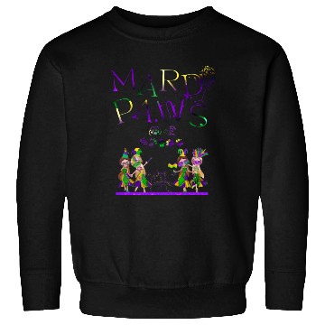 Discover Mardi gras purple and gold cat- teddy bear+sticker Sweatshirts