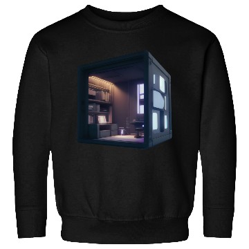 Discover Small 3D Room Print - Cozy and Unique Home Sweatshirts