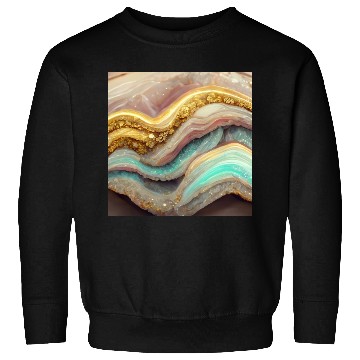 Discover Pastel Pink Teal Agate Geode Stone Sweatshirts